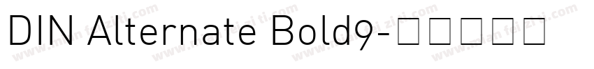 DIN Alternate Bold9字体转换
